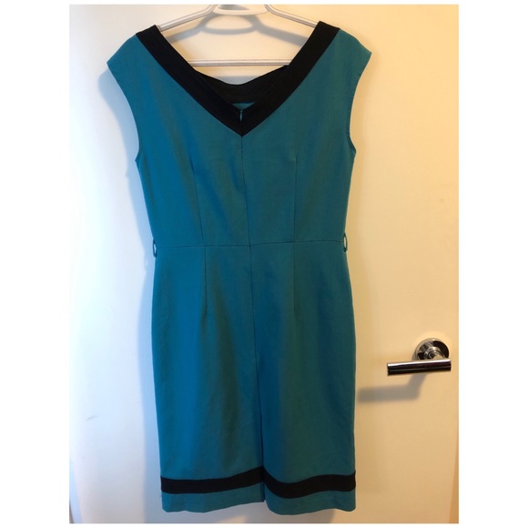Teal scoop neck dress - Picture 3 of 3